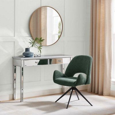 B&Q -  Uk Layla Green Fabric Swivel Office Chair