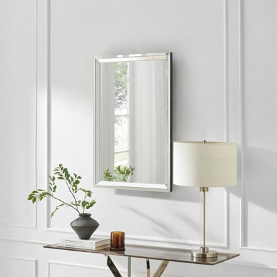 Furniturebox Uk Roux Large Rectangle 90X60Cm Wall Mirror from B&Q
