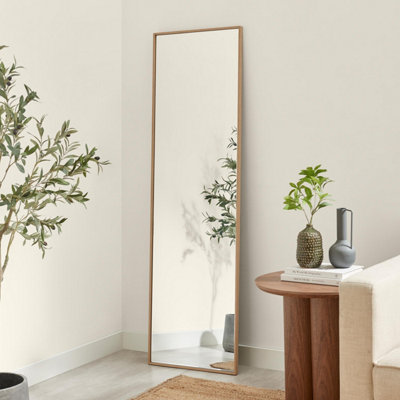 B&Q -  Uk Inga Oak Wood Full Length Rectangle 170X50Cm Wall Mirror