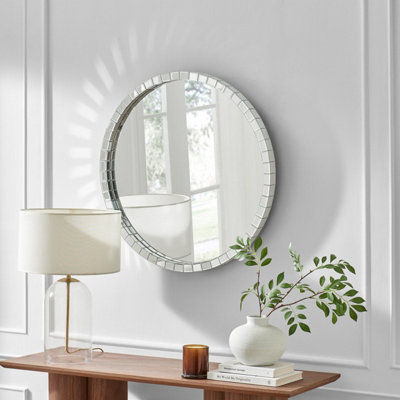 Furniturebox Uk Disco Medium Glam Round Wall Mirror from B&Q