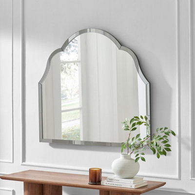 Furniturebox Uk Opaline Blue Ornate Large Arch Wall Mirror from B&Q