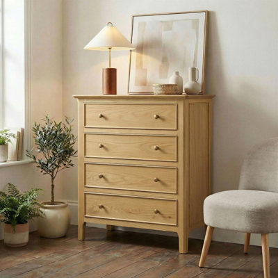 Furniturebox Uk Belle Oak Wood Chest Of Drawers from B&Q