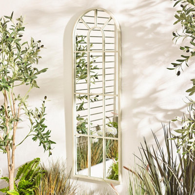 Furniturebox Uk Harris Cream Large Arched Window 120X40Cm Garden Mirror from B&Q