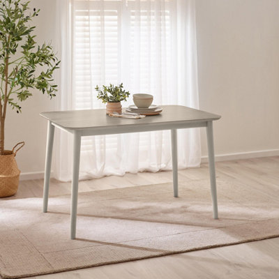 B&Q -  Lynton Rectangular White & Grey Wood 4 Seater Dining Table4 Seater Dining TableWhite Dining Table
