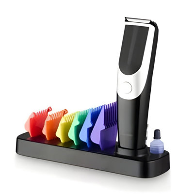 Carmen Hair Clipper Men's Signature Coloured Combs Cordless Usb Rechargeable from B&Q