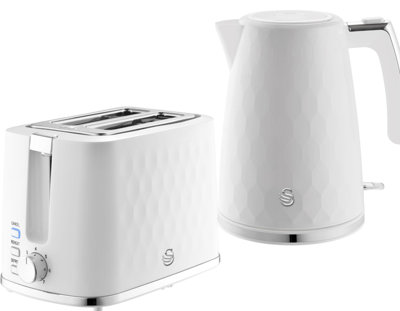 Swan Unisex White Hexton Kettle And 2 Slice Toaster In - Image 8