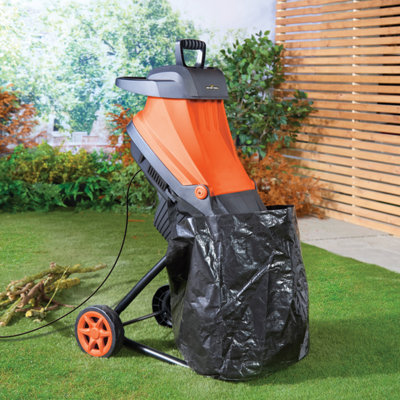 Victor Tools 2400W Rapid Garden Shredder With 4000Rpm Blade & 45L Bag, Cuts 40mm Branches, High-Speed Mulcher