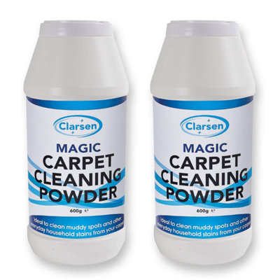 B&Q -  2 Pack Of Carpet Cleaning Powder 600G EachCotton Fresh Scented CleanerSuitable For Dry & Damp UseUk Made