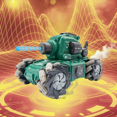 Bergstrom Unisex Green Remote Control Tank With 10000 Water Splat Pellets & Smoke Effect In - Image 2