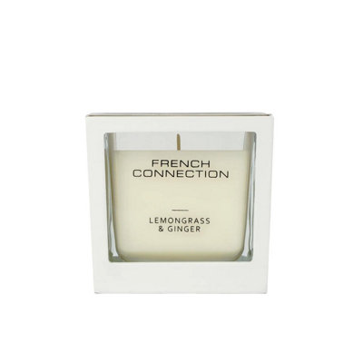 French Connection Lemongrass & Ginger Signature Scented Candle 200G from B&Q