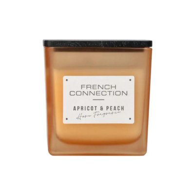 B&Q French Connection Medium Scented Candle Jar - Apricot & Peach