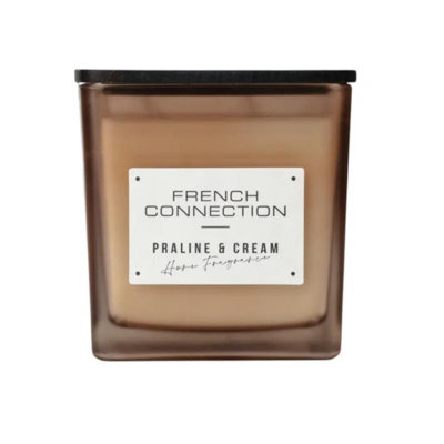 B&Q Cream French Connection Scented Candle Jar - Praline & 830G