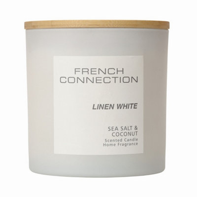 Pagazzi White French Connection 4 Wick Scented Candle Linen - Image 9