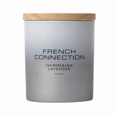 B&Q French Connection Scented Candle Jar - Shimmering Lavender