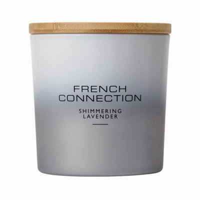 B&Q French Connection Scented Candle Jar - Shimmering Lavender