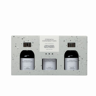 B&Q French Connection Trio Of Reed Diffusers 3X50ml Collection Black