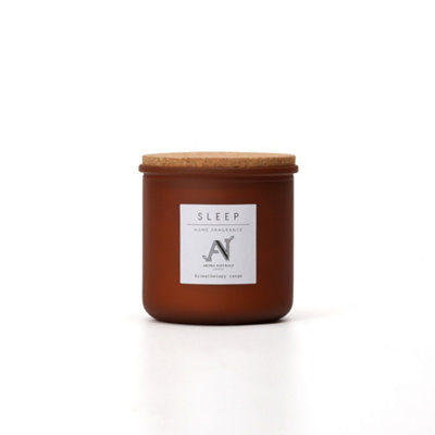B&Q -  BergamotPear Scented Candle -Amber Glass With Cork Lid