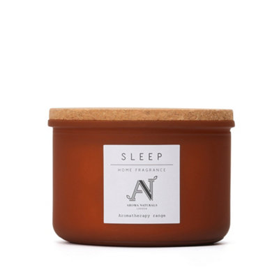 B&Q -  BergamotPear Scented Candle -Amber Glass With Cork Lid