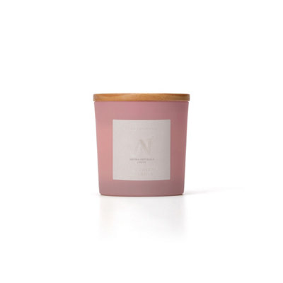 Aroma Naturals Frosted Decadence Glass CandlePink Cherry & Vanilla Scent