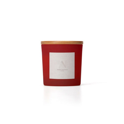 Aroma Naturals Frosted Decadence Glass Candle -CinnamonClove & Orange Scent