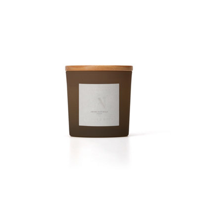 Aroma Naturals Frosted Decadence Glass CandlePraline & Birch Scent