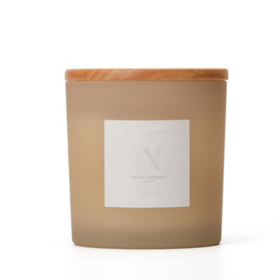 Aroma Naturals Frosted Decadence Glass CandleCashmere Scent