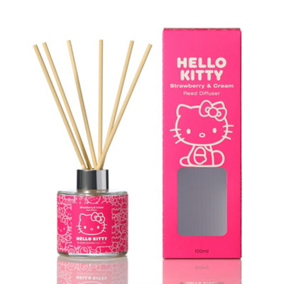 Hello Kitty Strawberry & Cream Reed Diffuser -100Ml Fragrance Oil With 6 Reeds, Sweet Fruity Scent,home Fragrance