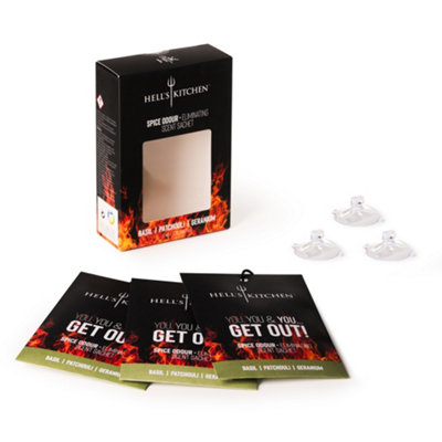 B&Q -  BasilPatchouli & Geranium Scented Sachets (3 Per Pack)