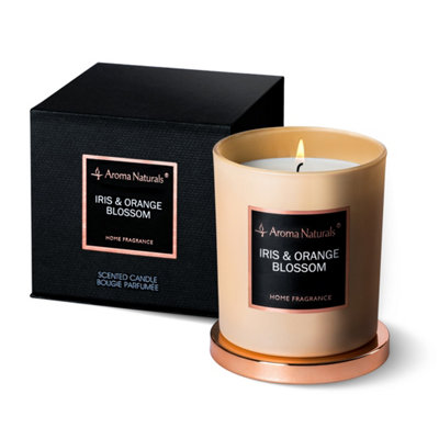 Aroma Naturals Candle 215G Iris & Orange Blossom Soy Wax 35H Burn Time from B&Q