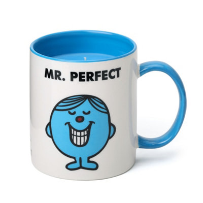 Mr Men & Little Miss Mr Perfect Oud & Bergamot Scented Reusable Mug Candle from B&Q