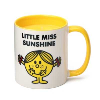 Mr Men & Little Miss Little Miss Sunshine Coconut & Pineapple Scented Reusable Mug Candle from B&Q