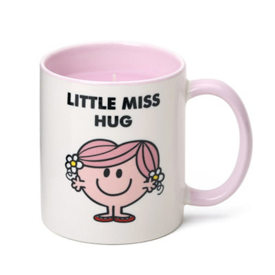 Mr Men & Little Miss Little Miss Hug White Chocolate & Rose Scented Reusable Mug Candle from B&Q