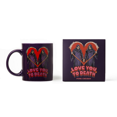 Steven Rhodes Unisex Purple Love You To Death Mug Candle With Pink Cherry Scent | Size: Medium - Image 5