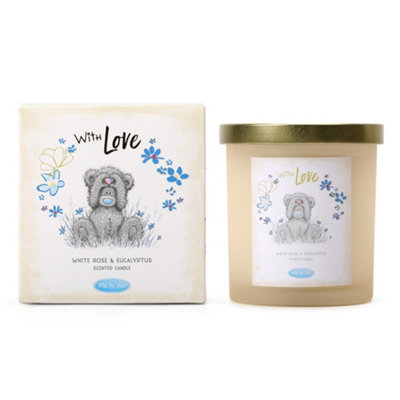 Me To You Unisex Cream Inspired With Love Candle - White Rose & Eucalyptus Scent In | Size: Small - Image 3