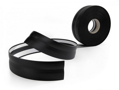 Self-Adhesive Flexible Coved Skirting Board Pvc Strip Floor Wall Joint K.905  5M(L)Black from B&Q