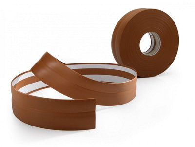 Self-Adhesive Flexible Coved Skirting Board Pvc Strip Floor Wall Joint K.803  5M(L)Brown from B&Q