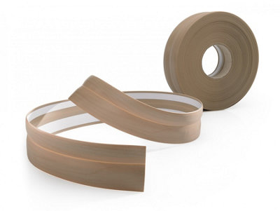 Self-Adhesive Flexible Coved Skirting Board Pvc Strip Floor Wall Joint K.102  15M(L)Driftwood from B&Q