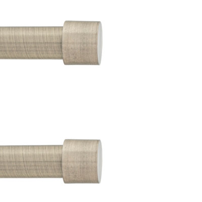 Toolty Curtain Rod Pole Finials Luna19 mm Antique BrassDurable Metal ConstructionPair from B&Q