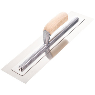 B&Q -  Ultra Flexible Plaster Finishing TrowelStainless Steel Finishing Hand ToolWith Wooden Handle16"