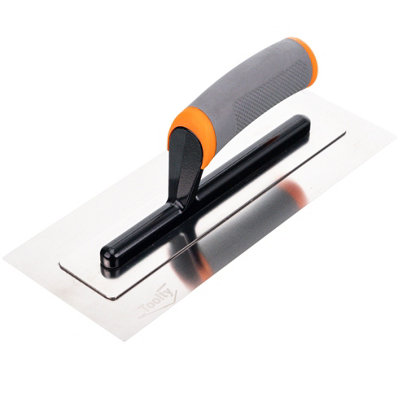 B&Q -  Ultra Flexible Plaster Finishing TrowelStainless Steel Finishing Hand ToolWith Soft Grip Handle11"