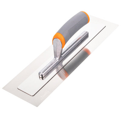 B&Q -  Ultra Flexible Plaster Finishing TrowelStainless Steel Finishing Hand ToolWith Soft Grip Handle14"