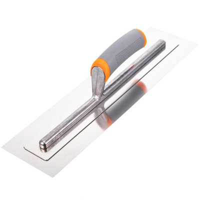 B&Q -  Ultra Flexible Plaster Finishing TrowelStainless Steel Finishing Hand ToolWith Soft Grip Handle16"