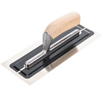 B&Q -  Ultra Flexible Plaster Finishing TrowelStainless Steel Finishing Hand ToolWith Wooden Handle11"