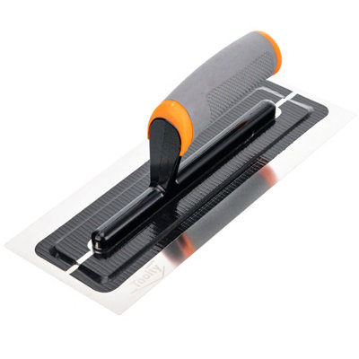 B&Q -  Ultra Flexible Plaster Finishing TrowelStainless Steel Finishing Hand ToolWith Soft Grip Handle11"