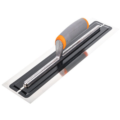 B&Q -  Ultra Flexible Plaster Finishing TrowelStainless Steel Finishing Hand ToolWith Soft Grip Handle16"