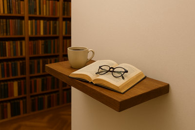 Toolty Shelf Invisible Brackets 145mm Medium Oak 130Cm from B&Q