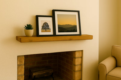 Toolty Shelf Invisible Brackets 145mm Old Oak 130Cm from B&Q
