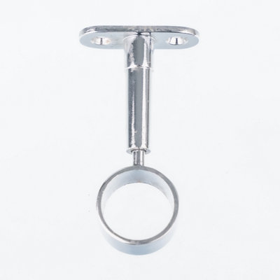 B&Q -  Wardrobe Rail Centre Run Bracket Kit Chrome Diam. 25mm Support