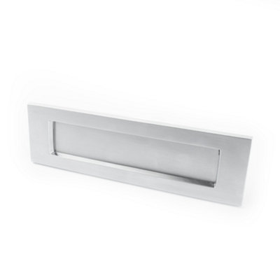 Dart Letter Plate (10 X 3 Inch)Satin Chrome from B&Q