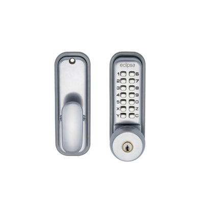 Frisco Eclipse Eclipse Ed20 Key Overide Mechanical Lock With Easy Code ChangeSatin Chrome from B&Q